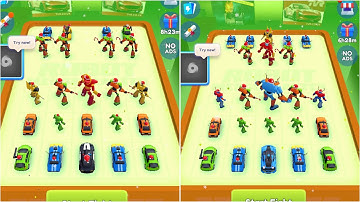 Robot Vs SuperCars - Robot Merge Master Max Level Gameplay