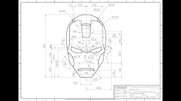 iron man mask sketch in solidworks