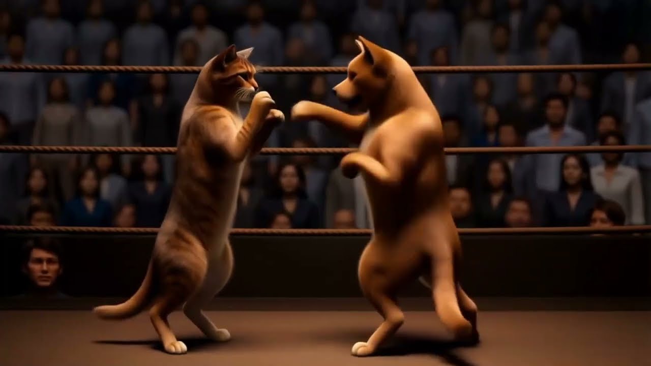 Cat vs Dog Epic Boxing Match – Realistic Fight