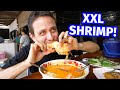 Giant SHRIMP BUTTER TOM YUM!! 🌶️ Spicy Thai Food in Phatthalung, Thailand!