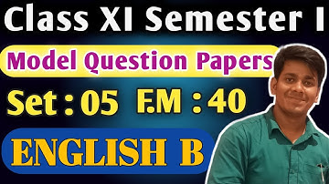 Class 11 English Model Set solution 1st semester | Set 5 | class xi English