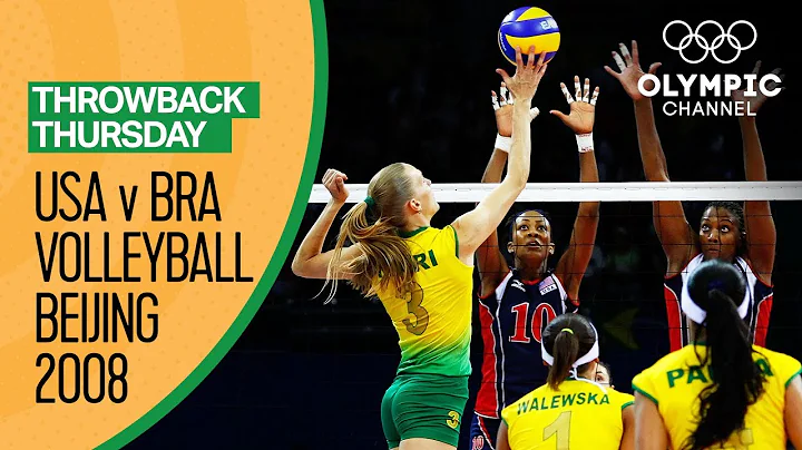 Brazil Women beat USA for their first Volleyball G...