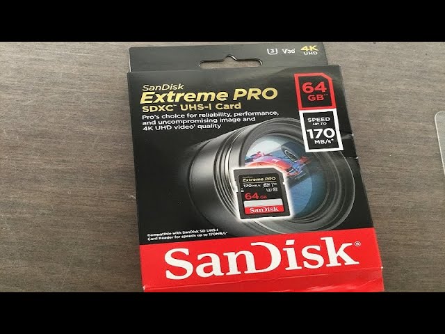 SanDisk Extreme PRO 64 GB Speed Up To 170 MBs Unboxing | Memory Card