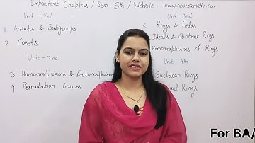 Groups & Rings | Top Scoring Chapters| Passing Criteria| BA/BSc Maths 5th Sem |New Era Maths Classes