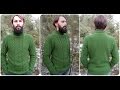 Вязание мужского свитера с косами и жемчужным узором