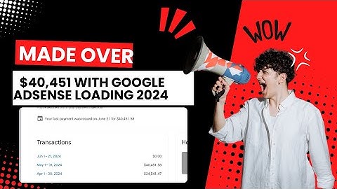 Made Over $40,451 with Google Adsense Loading 2024