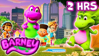 Sunny Days with Barney ☀️🛝✨| Playground Adventures | Barney's World | 2 Hours | Kids Cartoon!