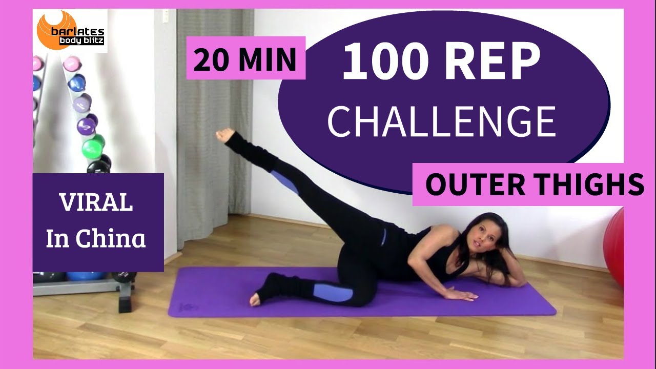 20 MIN BEST OUTER THIGH WORKOUT / PROVEN TO SLIM THIGHS / VIRAL IN CHINA / 100 REP Linda Wooldridge!