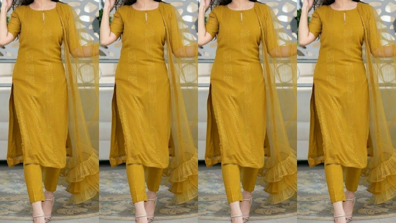 50 Latest Plain Salwar Suit Designs for 2022 To Look Fashionable