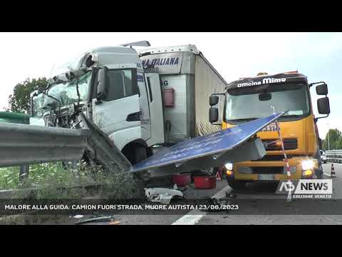 MALORE ALLA GUIDA: CAMION FUORI STRADA, MUORE AUTISTA | 23/06/2023