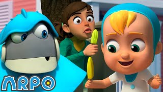 ARPO the Robot | Stealing Candy From A BABY!!! | Funny Cartoons for Kids | Arpo & Daniel