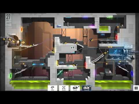 Bridge Constructor Portal   Portal Proficiency DLC   level 27 low budget solution