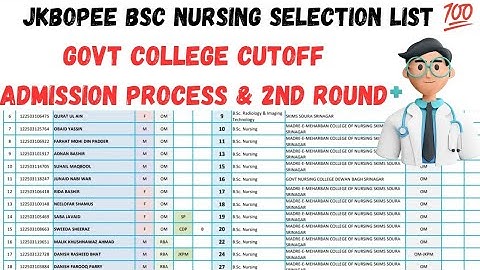 JKBOPEE BIG UPDATE BSC NURSING SELECTION LIST OUT🔥CUTOFF HIGH 😯2ND ROUND UPDATE 👍MUST WATCH 