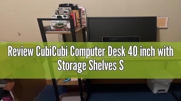 Review CubiCubi Computer Desk 40 inch with Storage Shelves Study Writing Table for Home Office,Moder