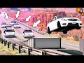 А вам слабо ПЕРЕЛЕТЕТЬ ЧЕРЕЗ МОСТ? А, копы?! Погоня в BeamNG Drive