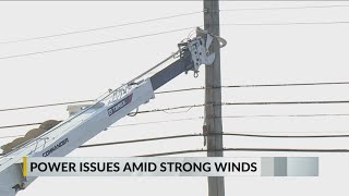 Delaware County officials continue working against strong winds to restore power
