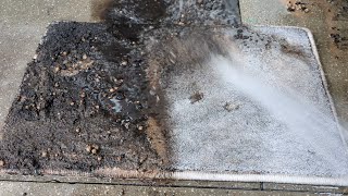 Extremely Dirty Rug Cleaning By Hand With Washing Detergent Only