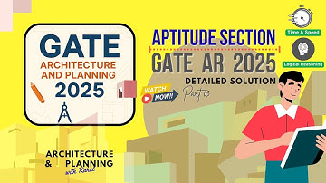 GATE AR 2025 Solution | #Architecture & Planning | #Aptitude Questions | Detailed solution | #PYQs