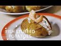 КАРТОФЕЛЬ С РЫБОЙ И КРЕВЕТКАМИ | Закуска на пикник | FISH STUFFED POTATOES | #Juli_FoodLunch