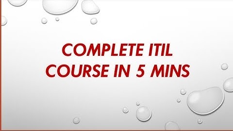 What is ITIL? || Complete ITIL course in 5 mins part - 1||
