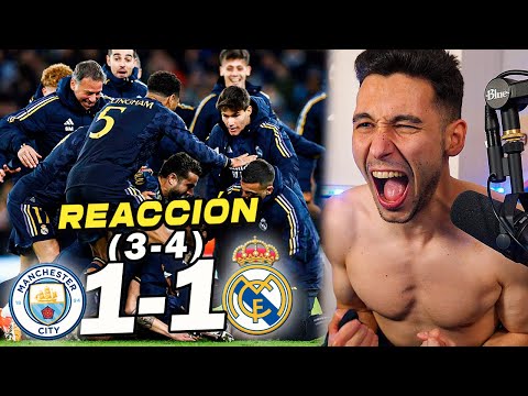 REACCIONES DE UN HINCHA Manchester City vs Real Madrid 1-1 (3-4) *A SEMIFINALES*