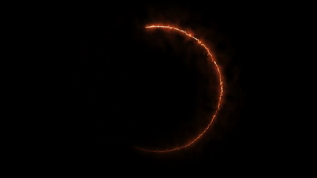 Fire Circle Sparks (Royalty Free Stock Footage)