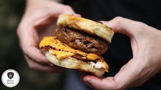 McGriddle Breakfast Sandwich on the Griddle