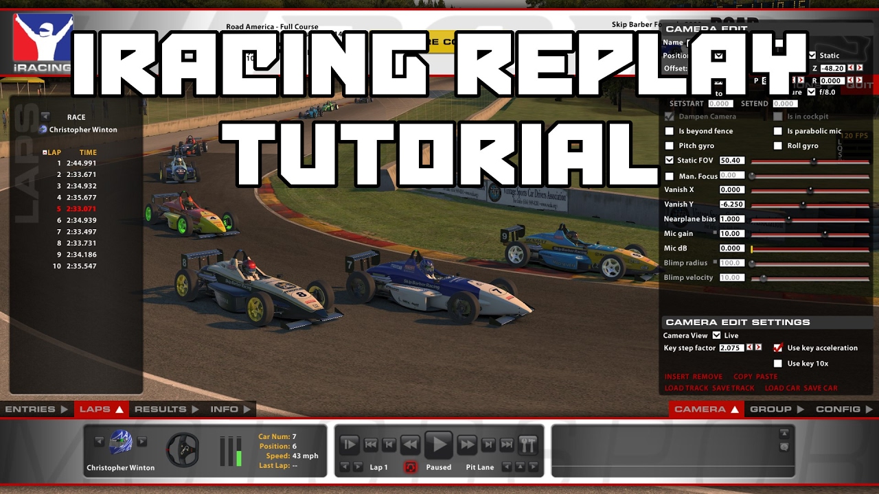 iRacing Replay Tutorial YouTube