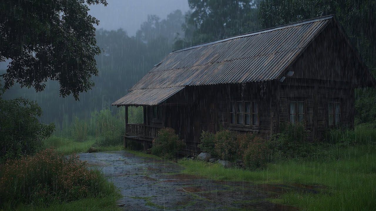 Rain Sounds Flowing Through the Night to Ease Stress and Support Healing Sleep