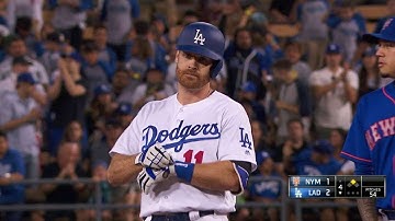 LAD@NYM: Forsythe drives an RBI double into the gap