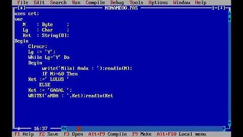Program Pascal Menggunakan While Do #contoh 4