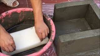 EXCELLENT  The Most Innovative Cement ideas with SPONGE  How to make flower pots for the garden