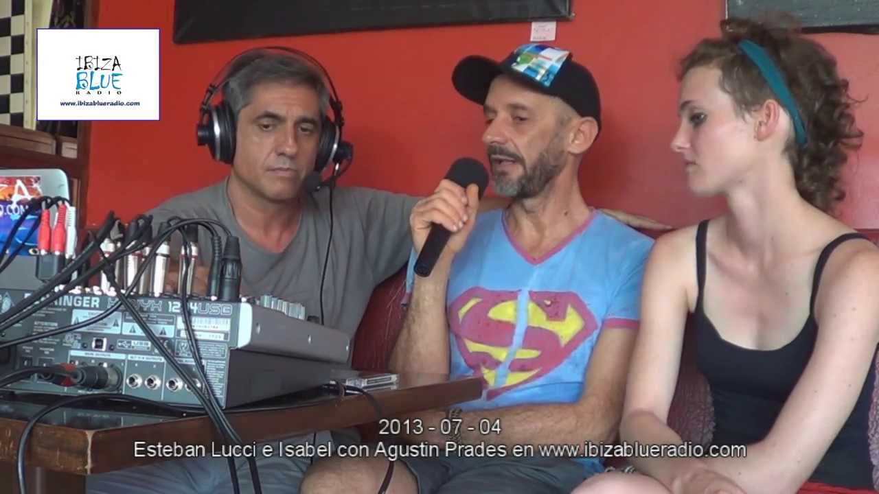 Esteban Lucci e Isabel con Agustin Prades en ibiza Blue Radio 2013