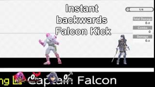 Smash Ultimate: Instant Backwards Falcon Kick