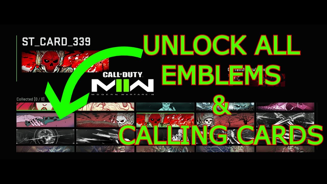 COD MW2 ALL Calling Cards  Emblems Showcase Modern Warfare II  YouTube
