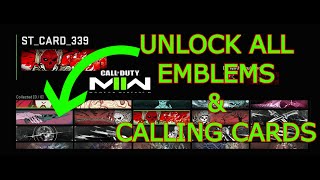*SEASON 1* How To UNLOCK ALL Calling Cards & Emblems [Glitch] | Modern Warfare 2 | MW2