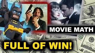 Box Office for The LEGO Batman Movie, Fifty Shades Darker, John Wick 2