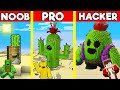 CACTUS HOUSE Build Battle In Minecraft - NOOB VS PRO CHALLENGE - Maizen Mizen Mazien Parody