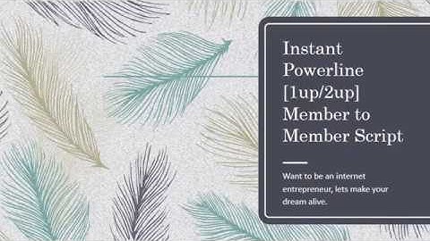 Instant Powerline Member to Member Script