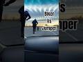Biker vs Jumper 😅#funny #viral #trending