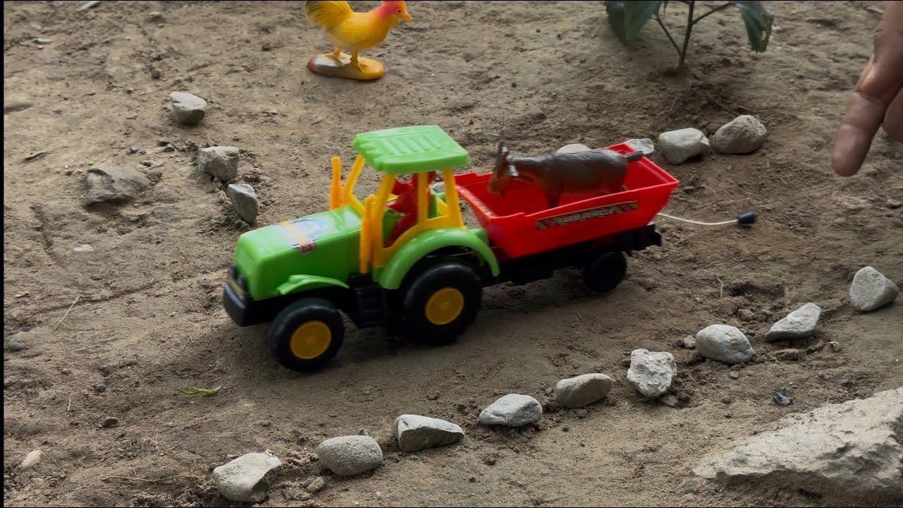 "Building a Toy Farm with Tractors! 🐑🚜"