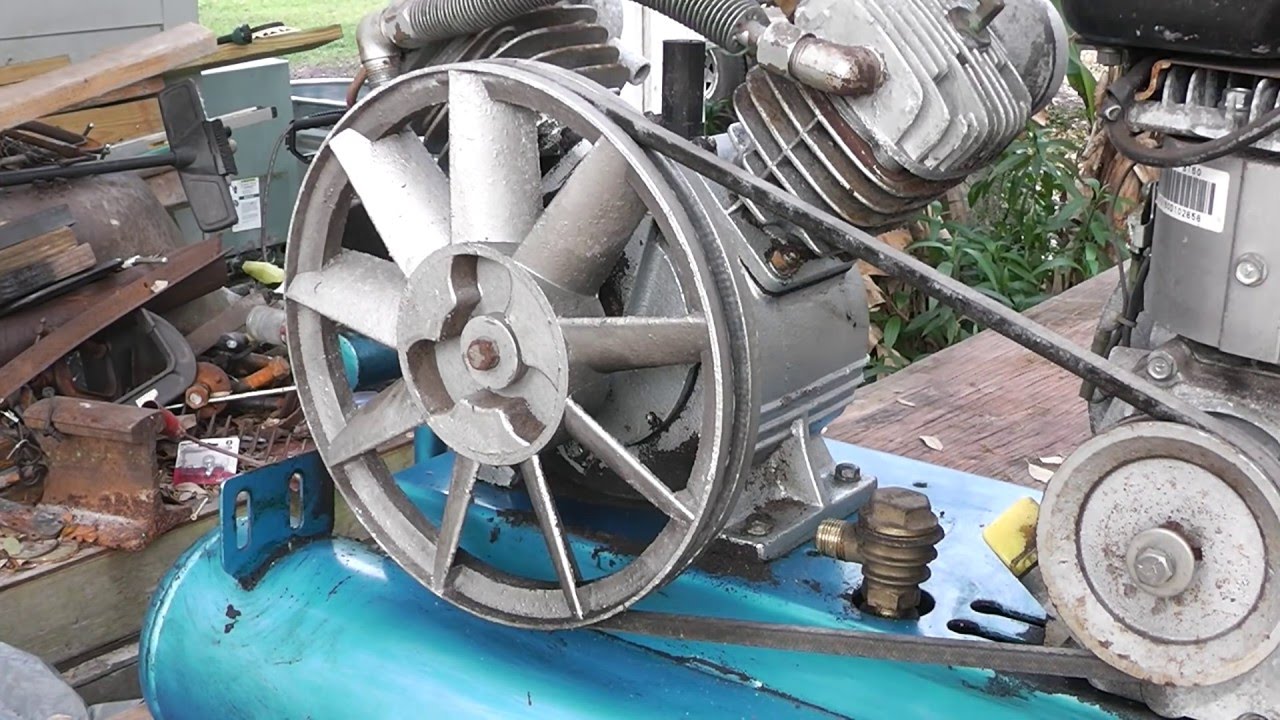 Gas Powered Air Compressor Fix Part2 YouTube