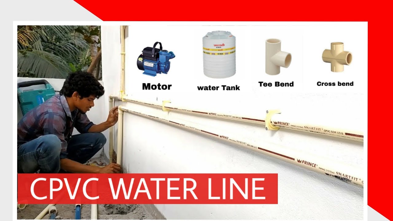 Cpvc Water Line work Plumbing Work in Telugu 1 inch cpvc Pipes