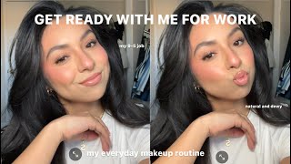 GRWM FOR WORK AS A SOCIAL MEDIA + MARKETING MANAGER: my everyday makeup routine for work 👩🏽‍💻