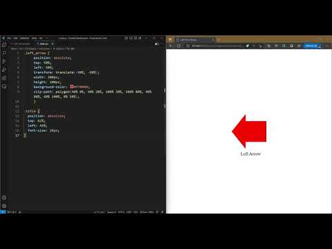CSS Tutorial: Left Arrow Shape #html #css #tutorial #shape #left #arrow