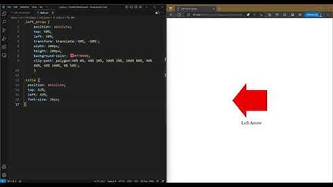 CSS Tutorial: Left Arrow Shape #html #css #tutorial #shape #left #arrow