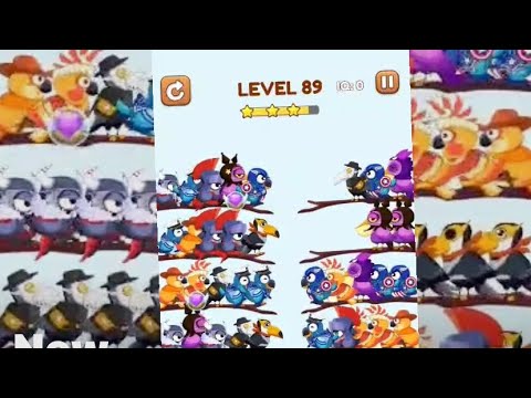 Bird Sort 2 Color Puzzle Game Level 89 