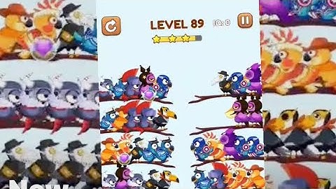 Bird Sort 2 color Puzzle game level 89