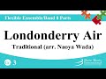 Londonderry Air - Flexible Band 6 Parts &amp; Percussion by Traditional (arr. Naoya Wada)