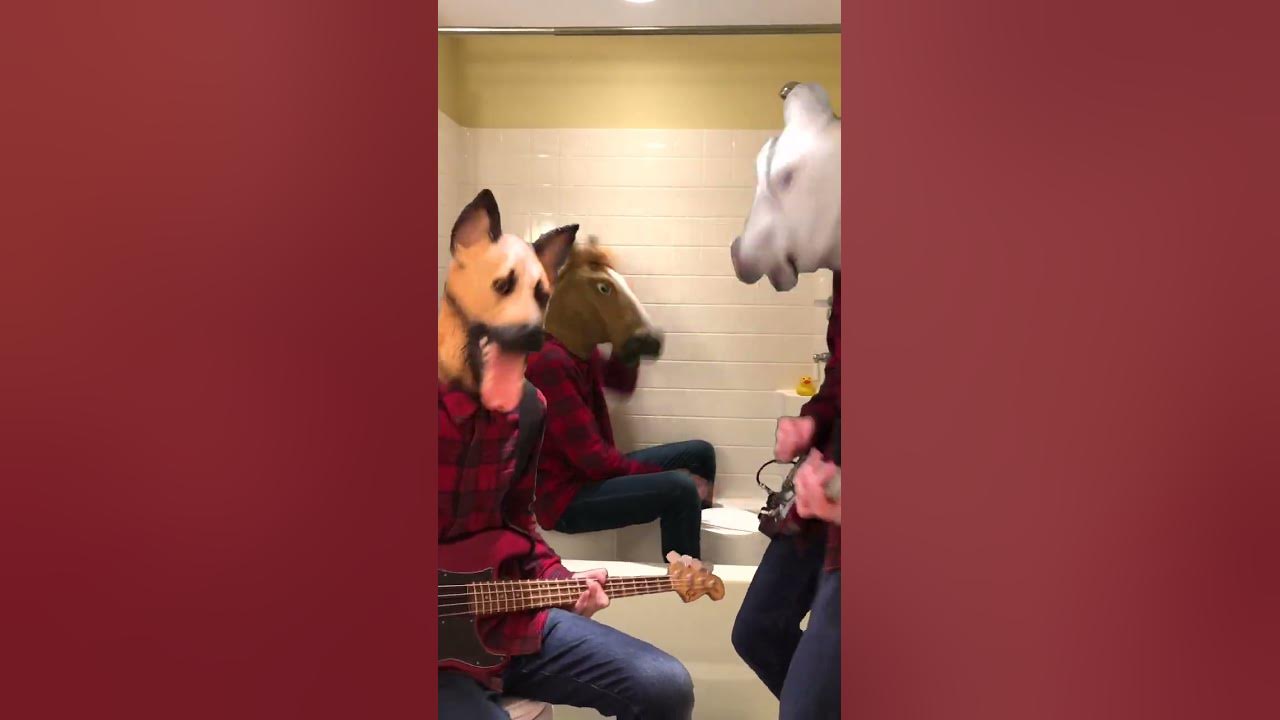 "Paranoid" by Black Sabbath covered in the bathroom